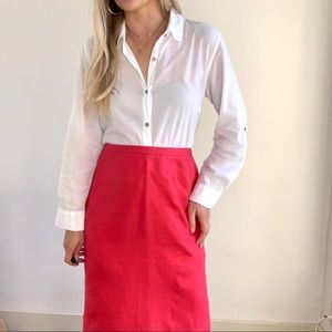 Armani Collezioni Coral Red Pencil Skirt Large /10